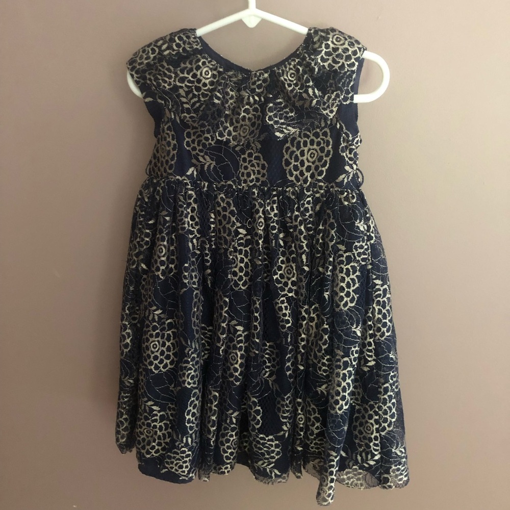 Laura Ashley Navy and Cream Floral Dress